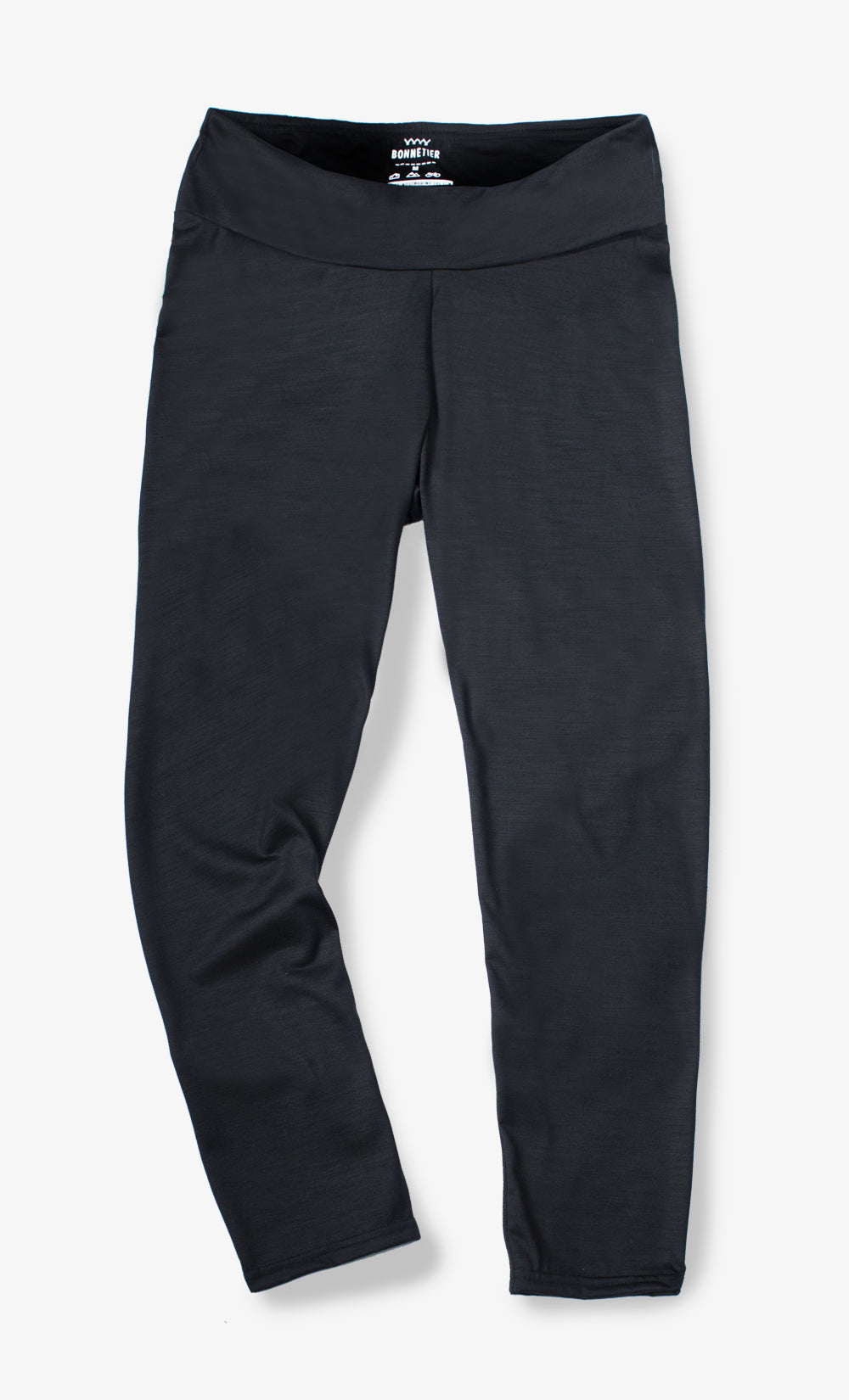 Leggings Femme Mérinos Noir - Capri