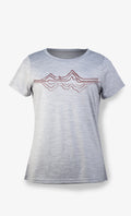 T-Shirt Mérinos Femme Gris Athlétique Ultra Léger - Montagne Réflex