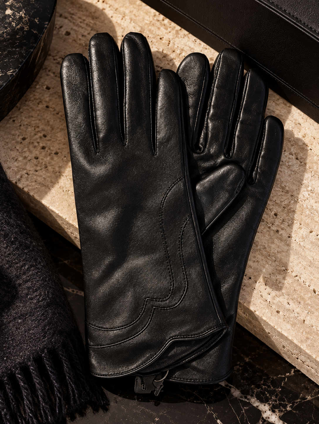 Furlux pour Femme Gants en Cuir véritable
