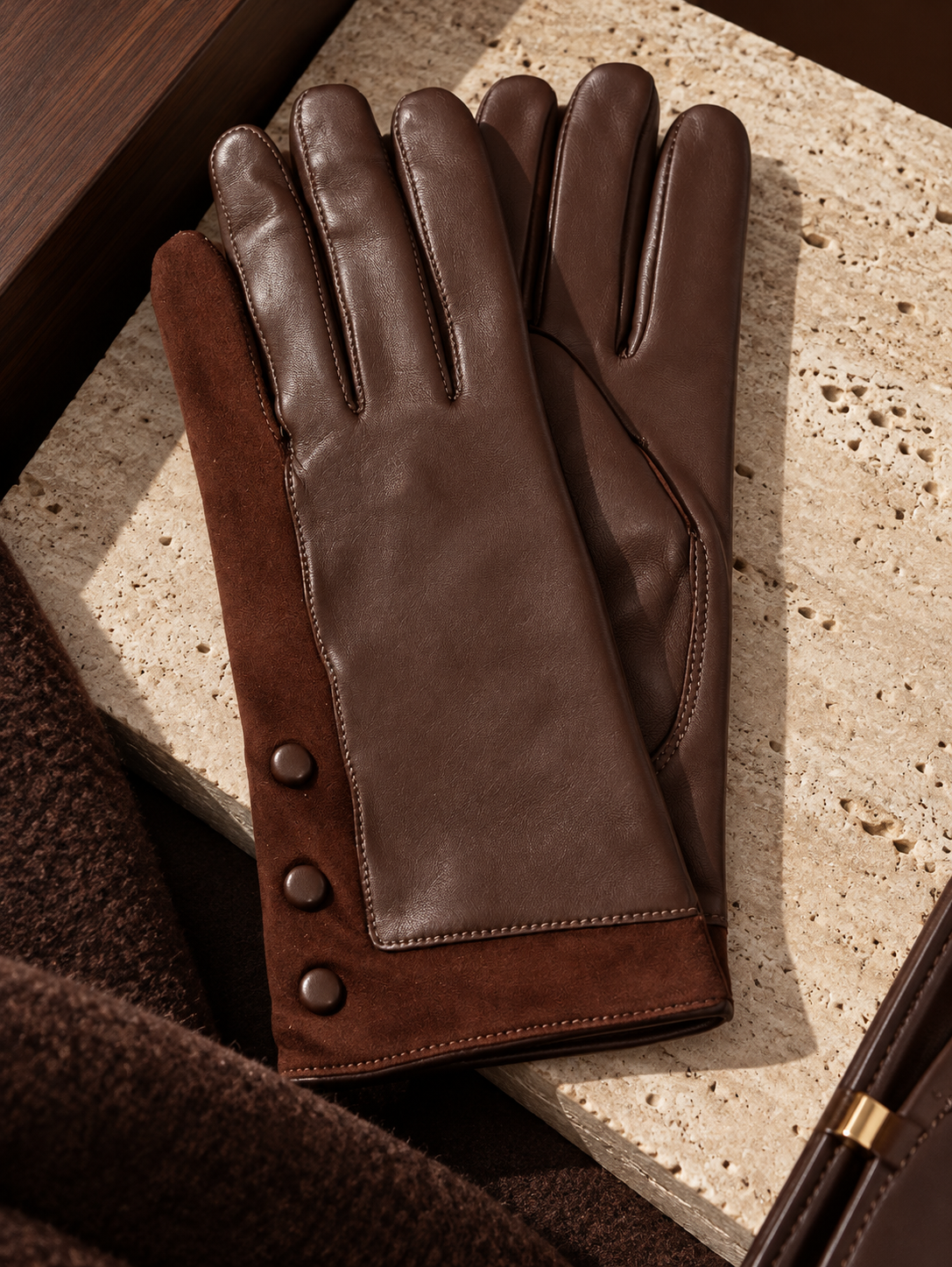 Furlux pour Femme Gants en Cuir véritable