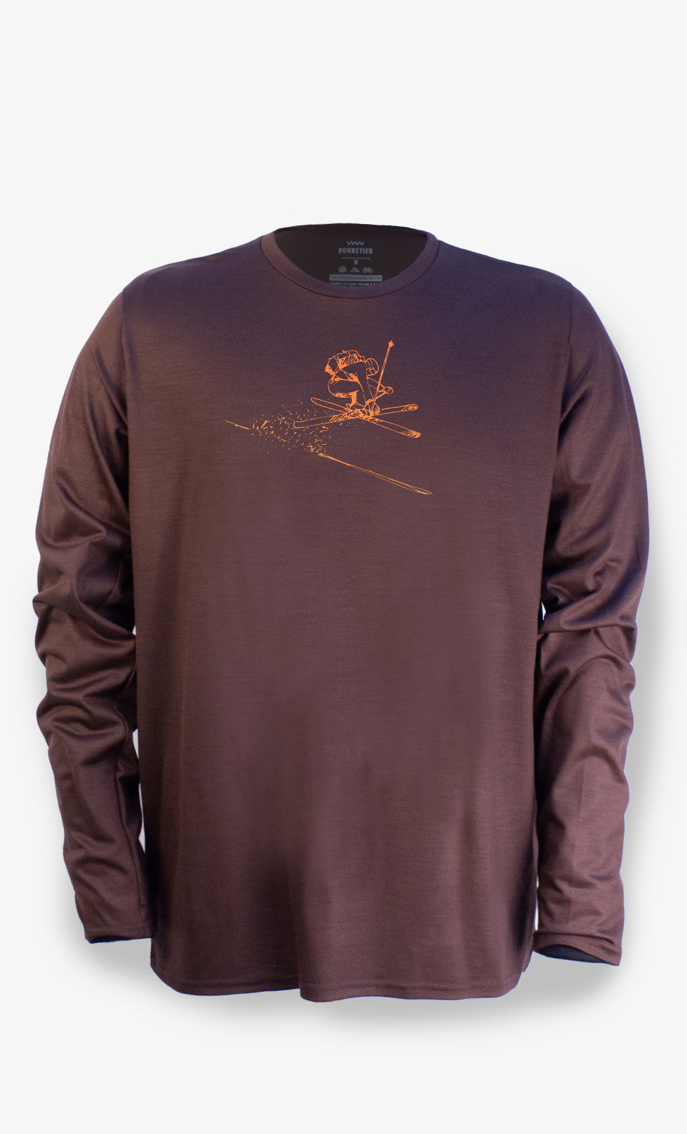 Manches Longues Mérinos Homme Techcrew Bordeau - Jump