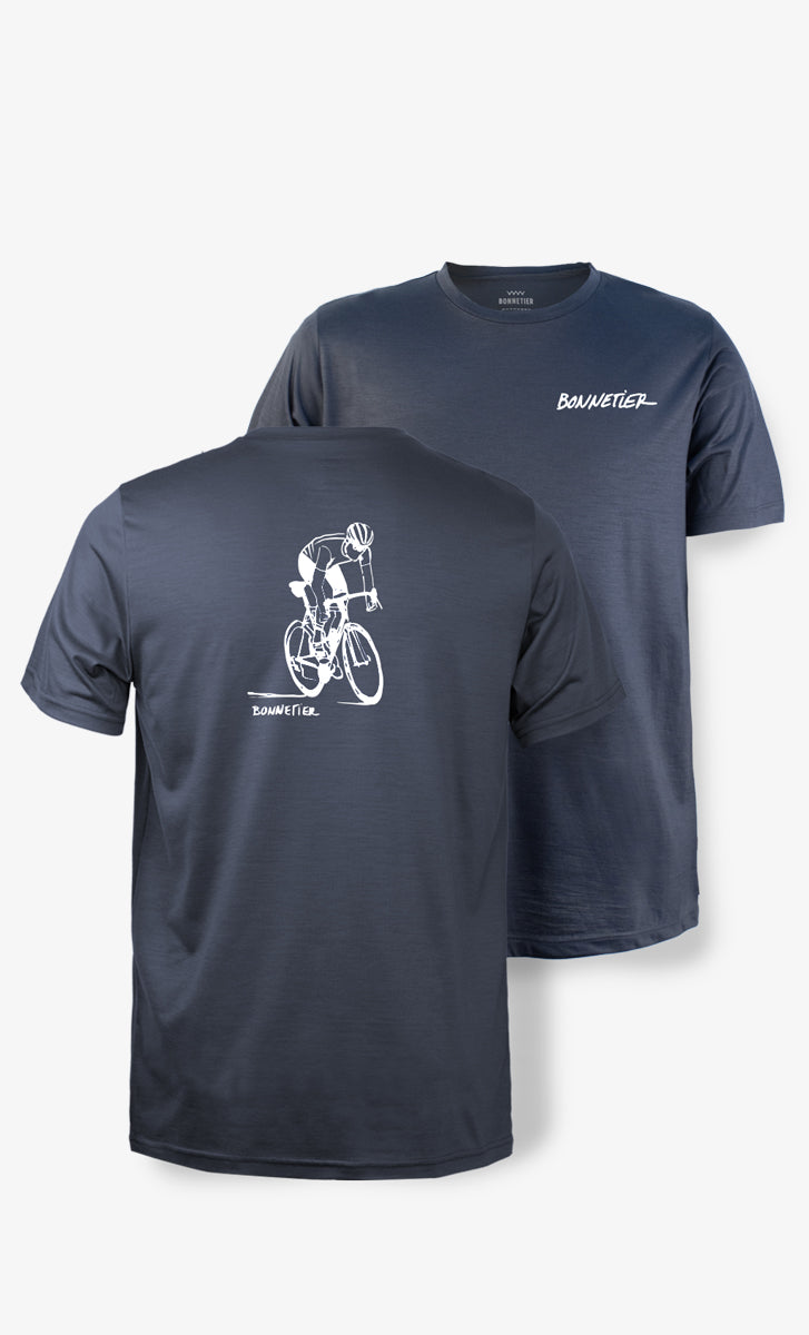 T-Shirt Mérinos Homme Charbon Ultra Léger - Cycling