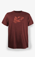 T-Shirt Mérinos Homme Carmin Chiné Ultra Léger - Saut