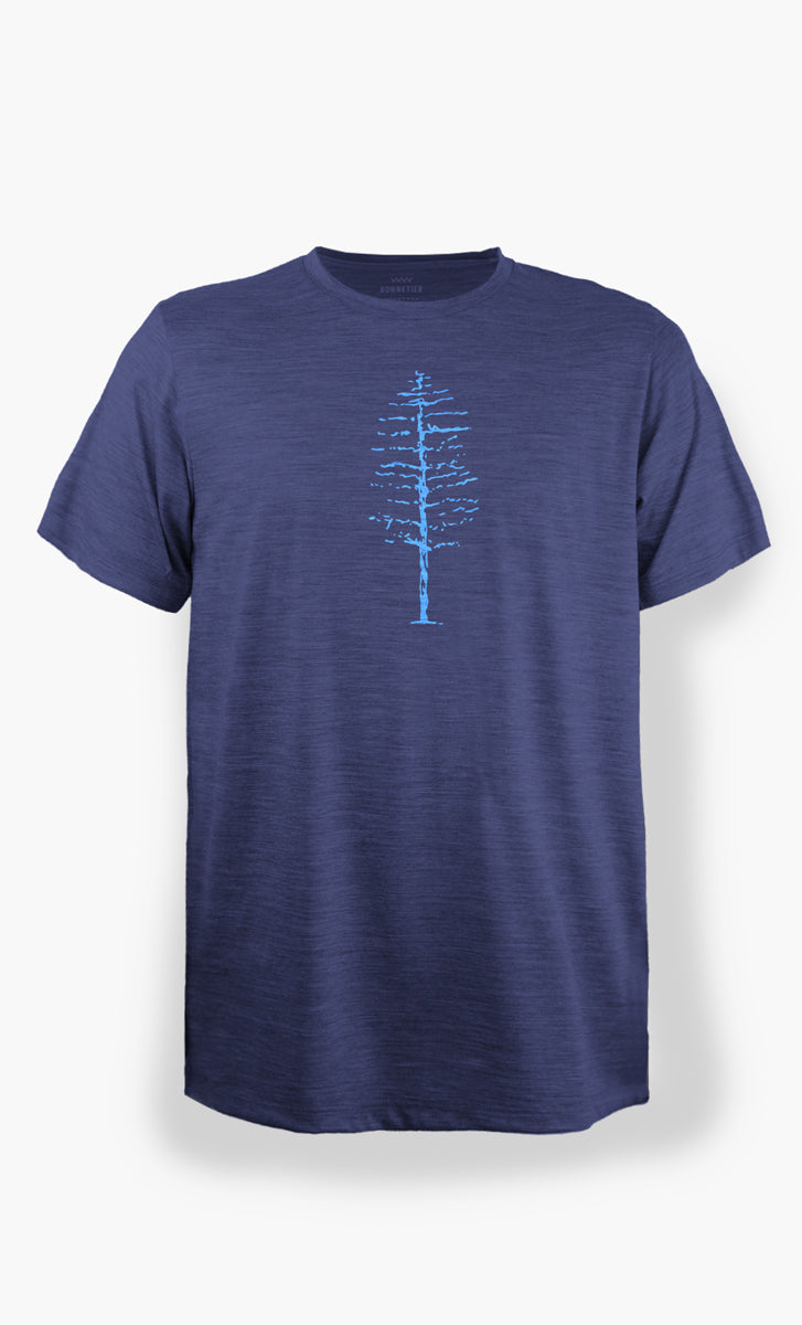T-Shirt Mérinos Homme Bleu Nuit Ultra Léger - Shacky Tree