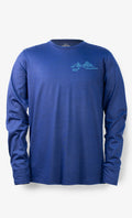 Manches Longues Mérinos Homme Techcrew Bleu Chiné - Colline