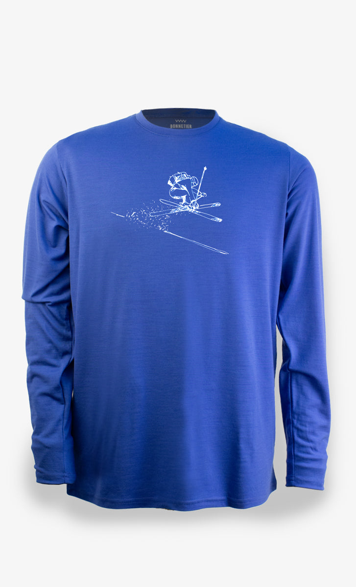 Manches Longues Mérinos Homme Techcrew Bleu Royal - Jump