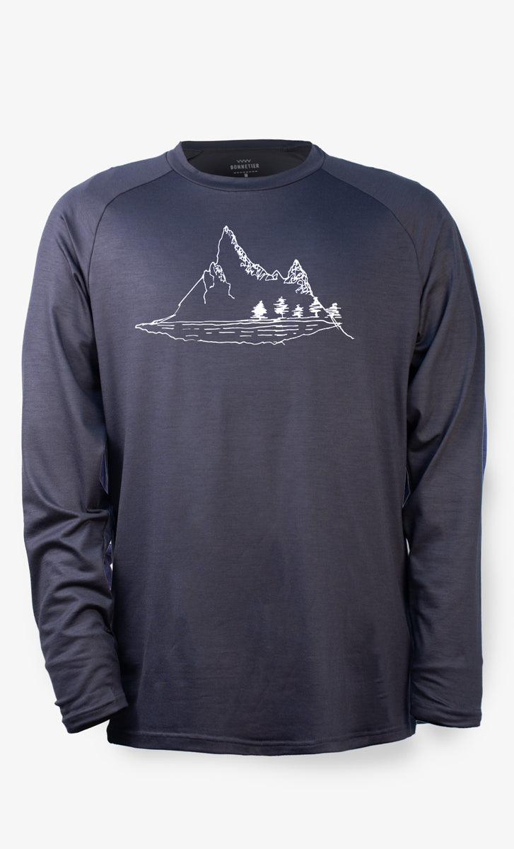 Manches Longues Mérinos Stretchwool™ Homme Raglan Charbon - Massif