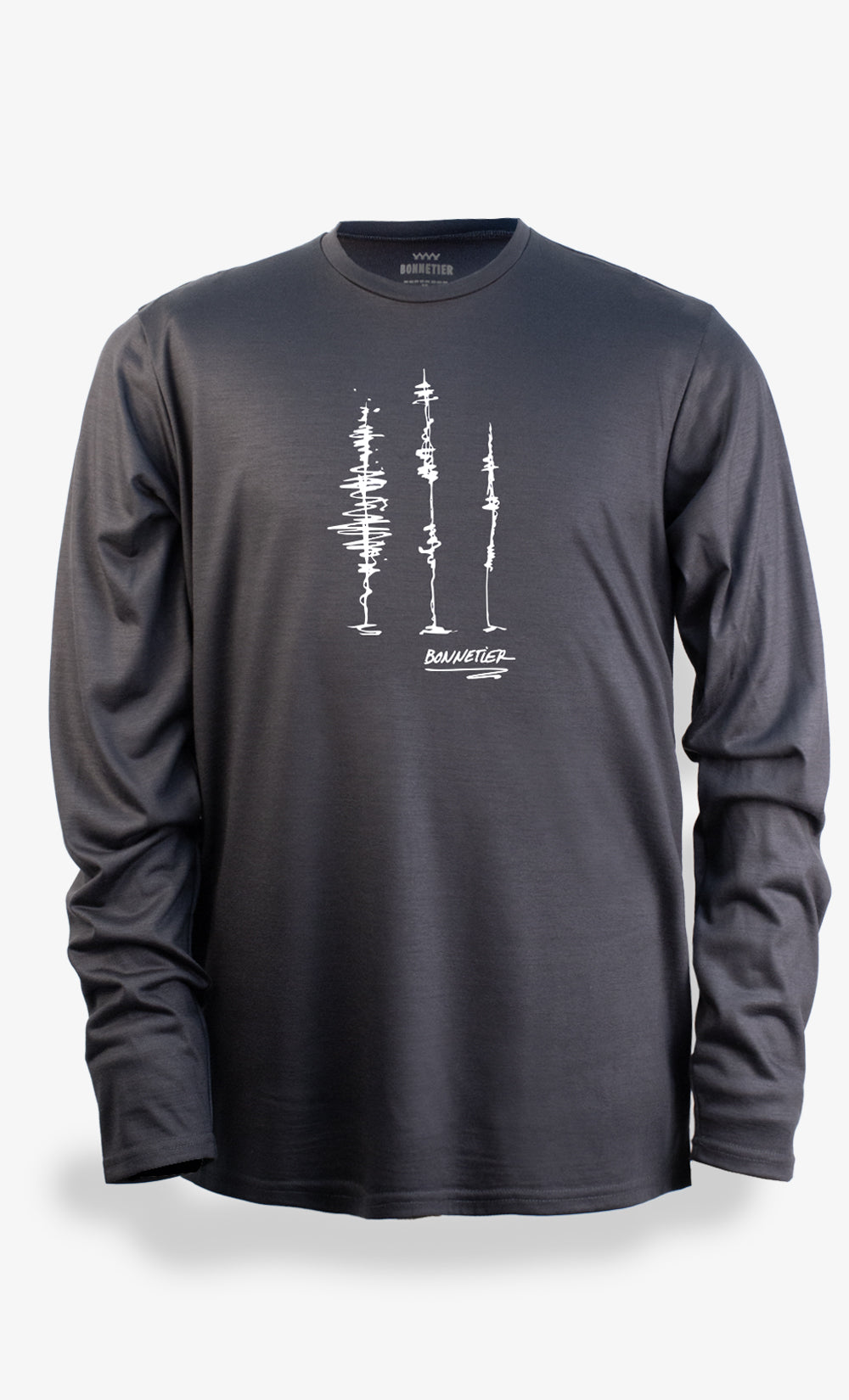 Manches Longues Mérinos Homme Techcrew Charbon - Sketchy Tree