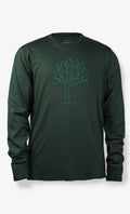 Manches Longues Mérinos Homme Techcrew Vert Foncé - Arbre Raide
