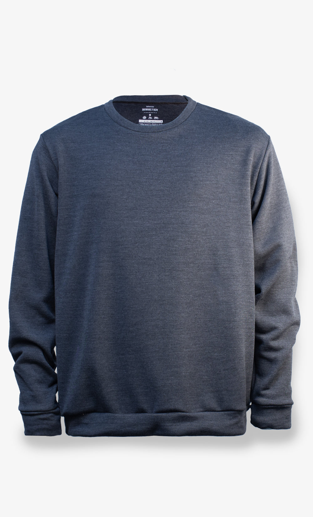 Haut à Manches Longues en Mérinos Ouaté Gris