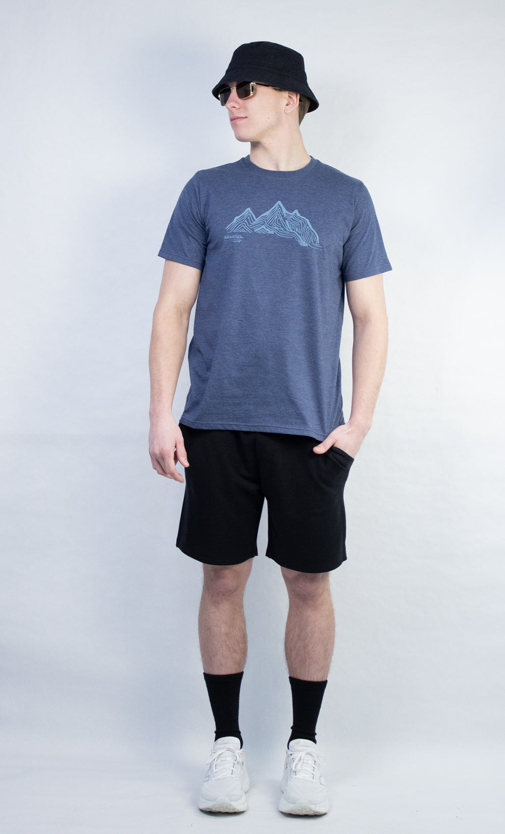 T-Shirt Homme Bleu Chiné - Climbing Route