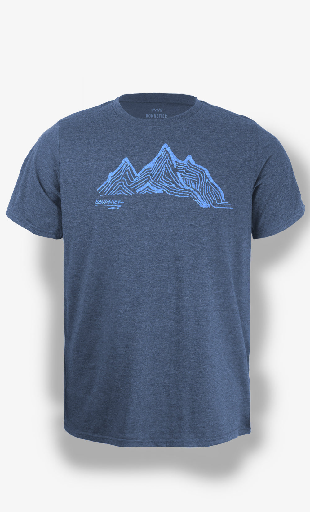 T-Shirt Homme Bleu Chiné - Climbing Route