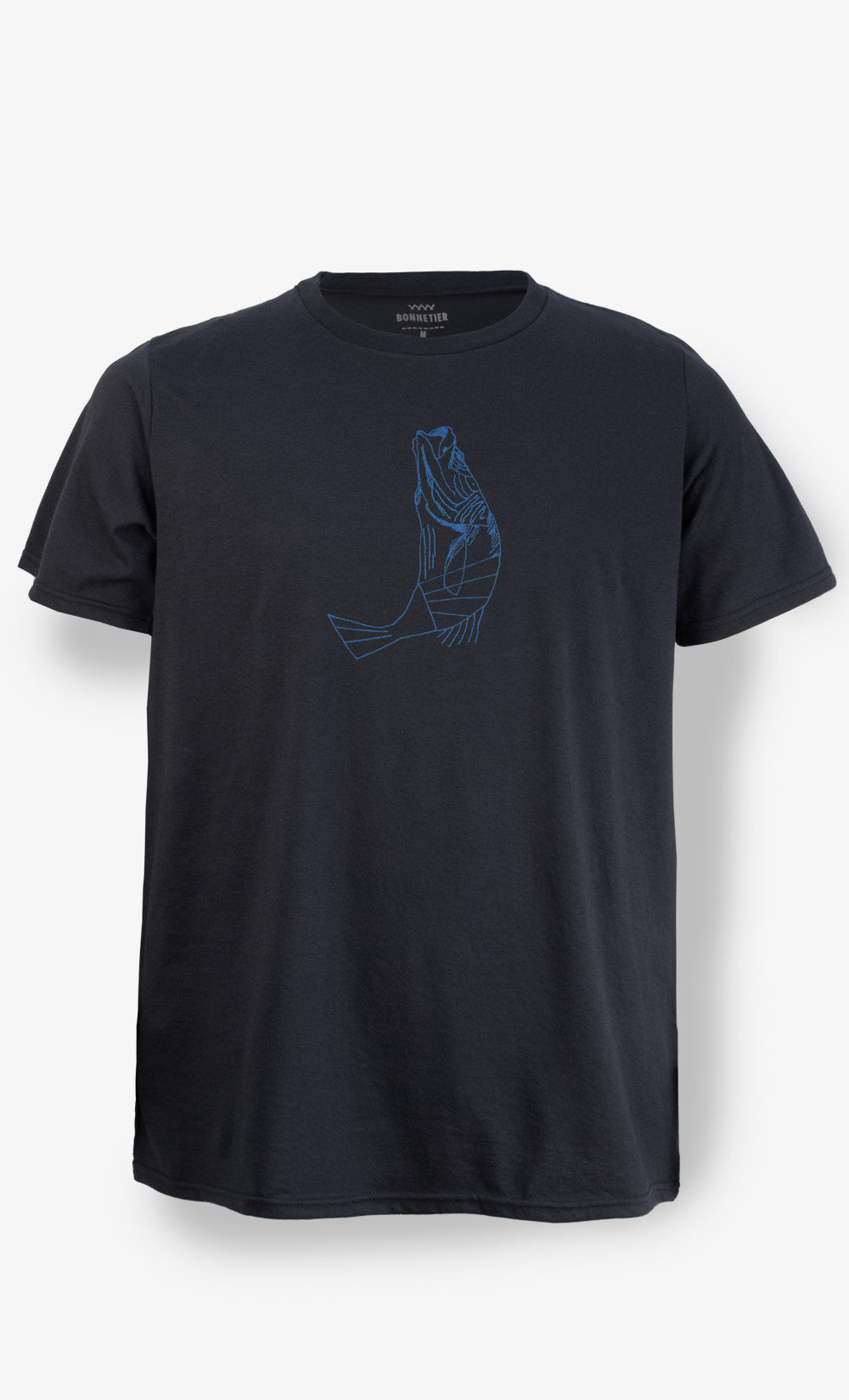 T-Shirt Homme Noir - Poisson