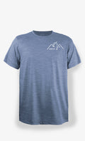 T-Shirt Mérinos Homme Bleu Gris Ultra Léger - Paysage