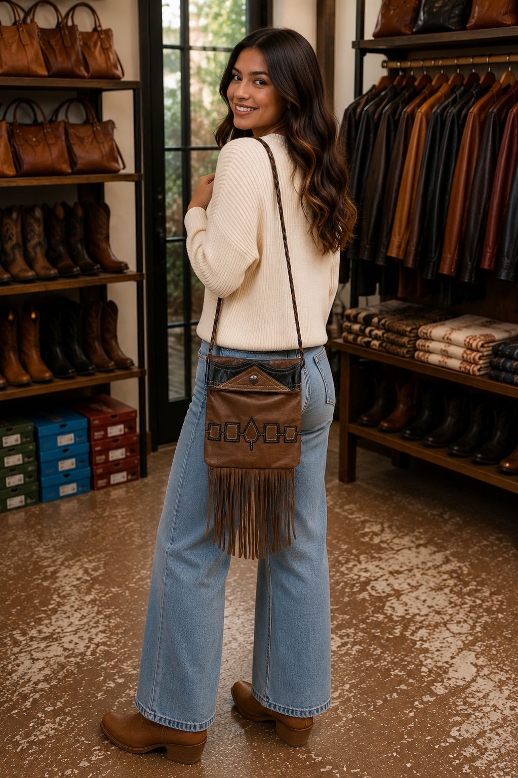 Sac Petit complètement cuir par Luc Desrosiers