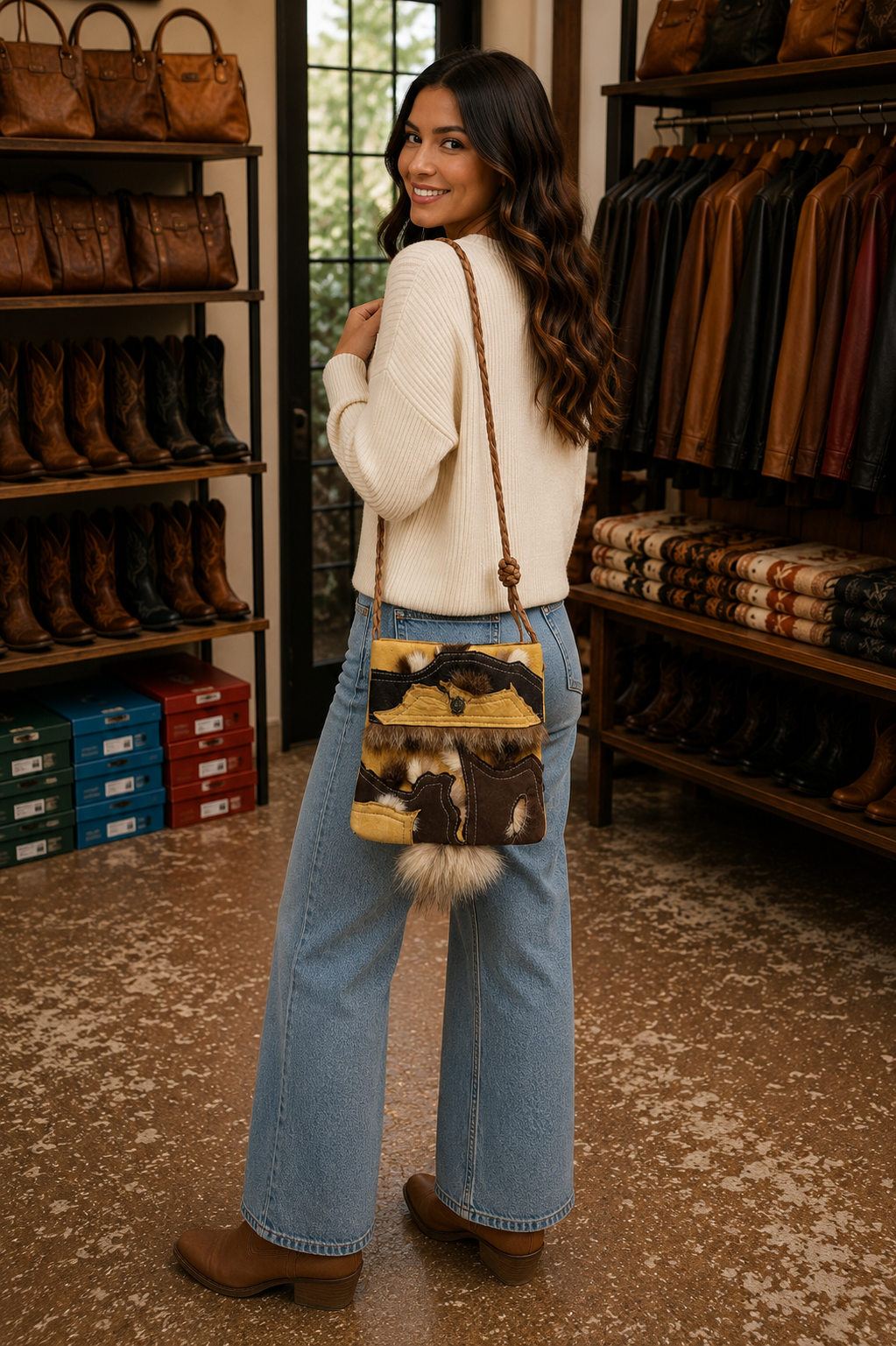 Sac Petit complètement cuir par Luc Desrosiers