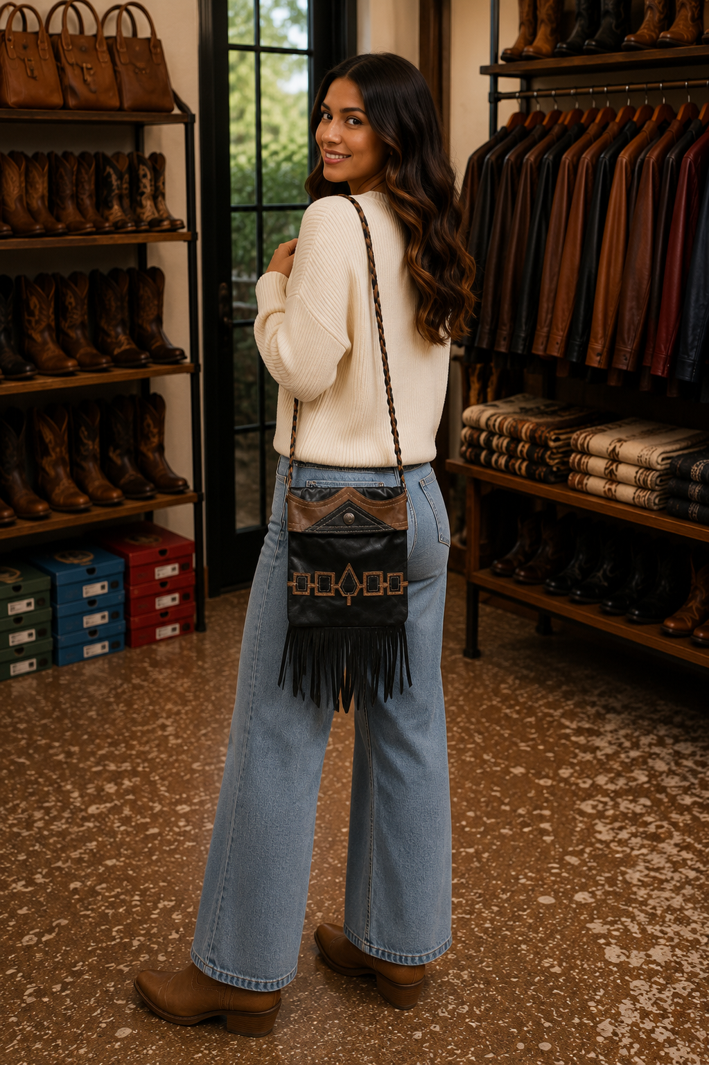 Sac Petit complètement cuir par Luc Desrosiers