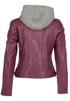MANTEAU CUIR FEMME - ALLICE RF - Dark Pink