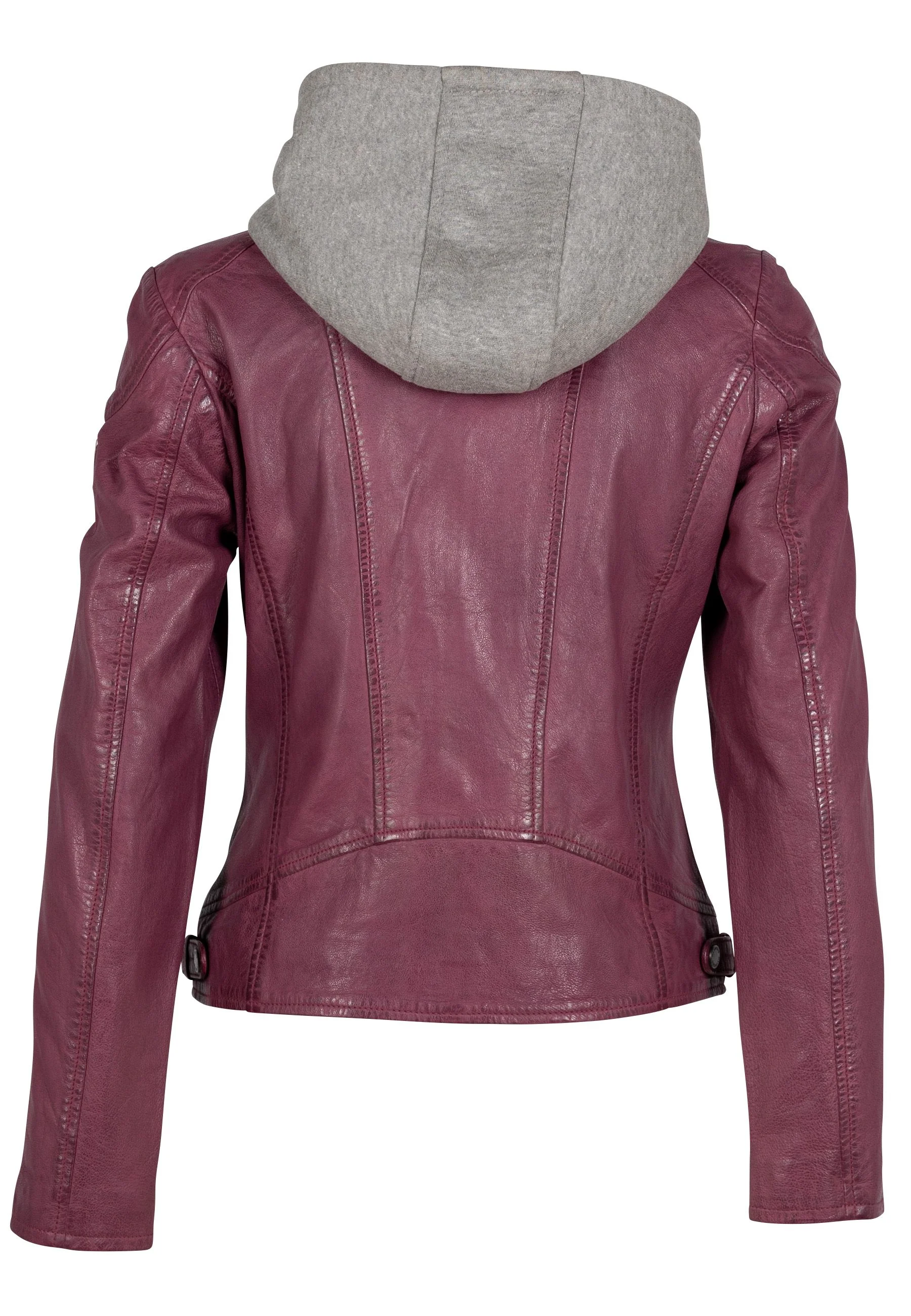 MANTEAU CUIR FEMME - ALLICE RF - Dark Pink