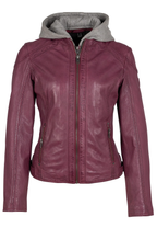 MANTEAU CUIR FEMME - ALLICE RF - Dark Pink