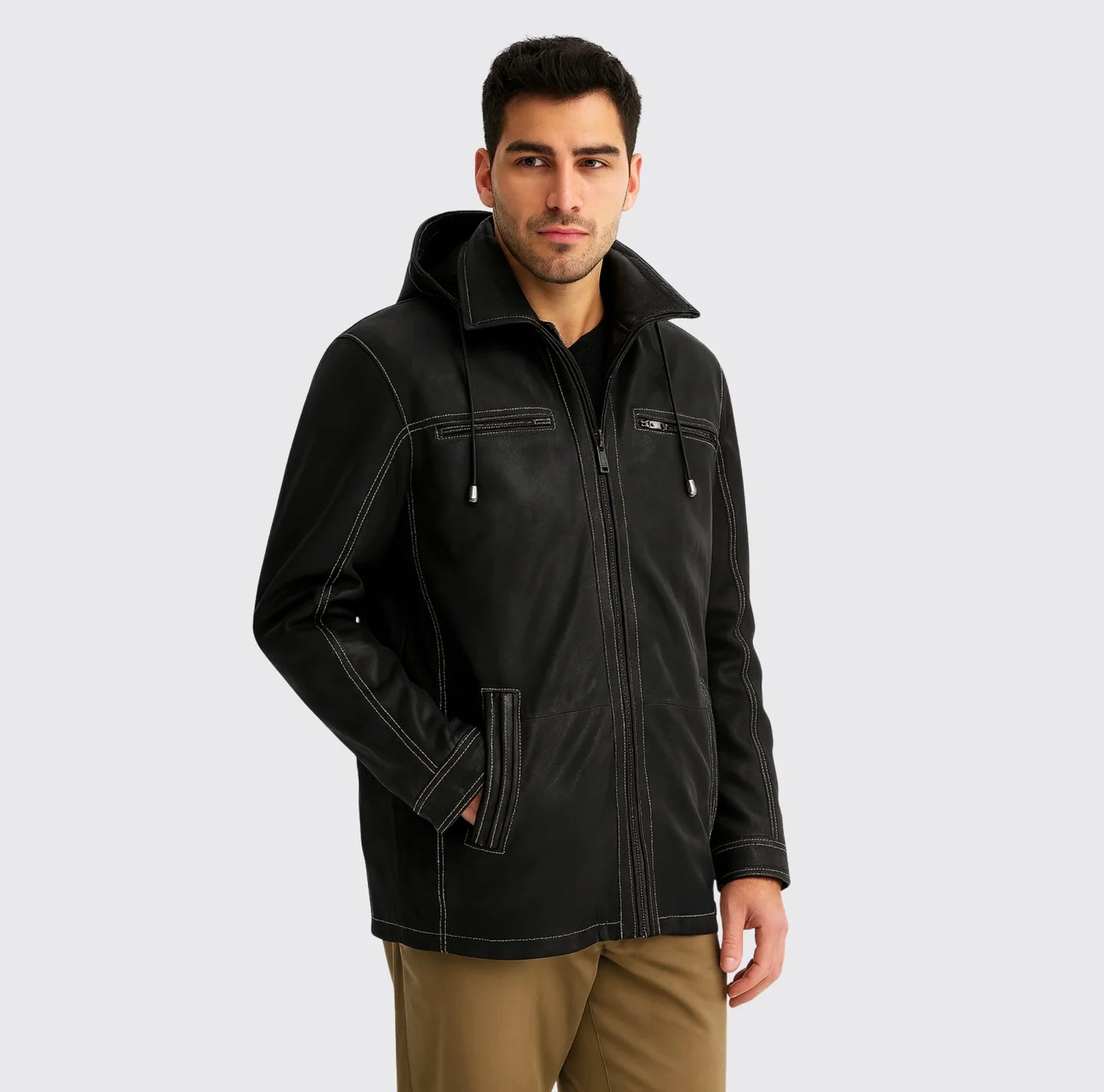 Veste en cuir - Style 40652 - Homme