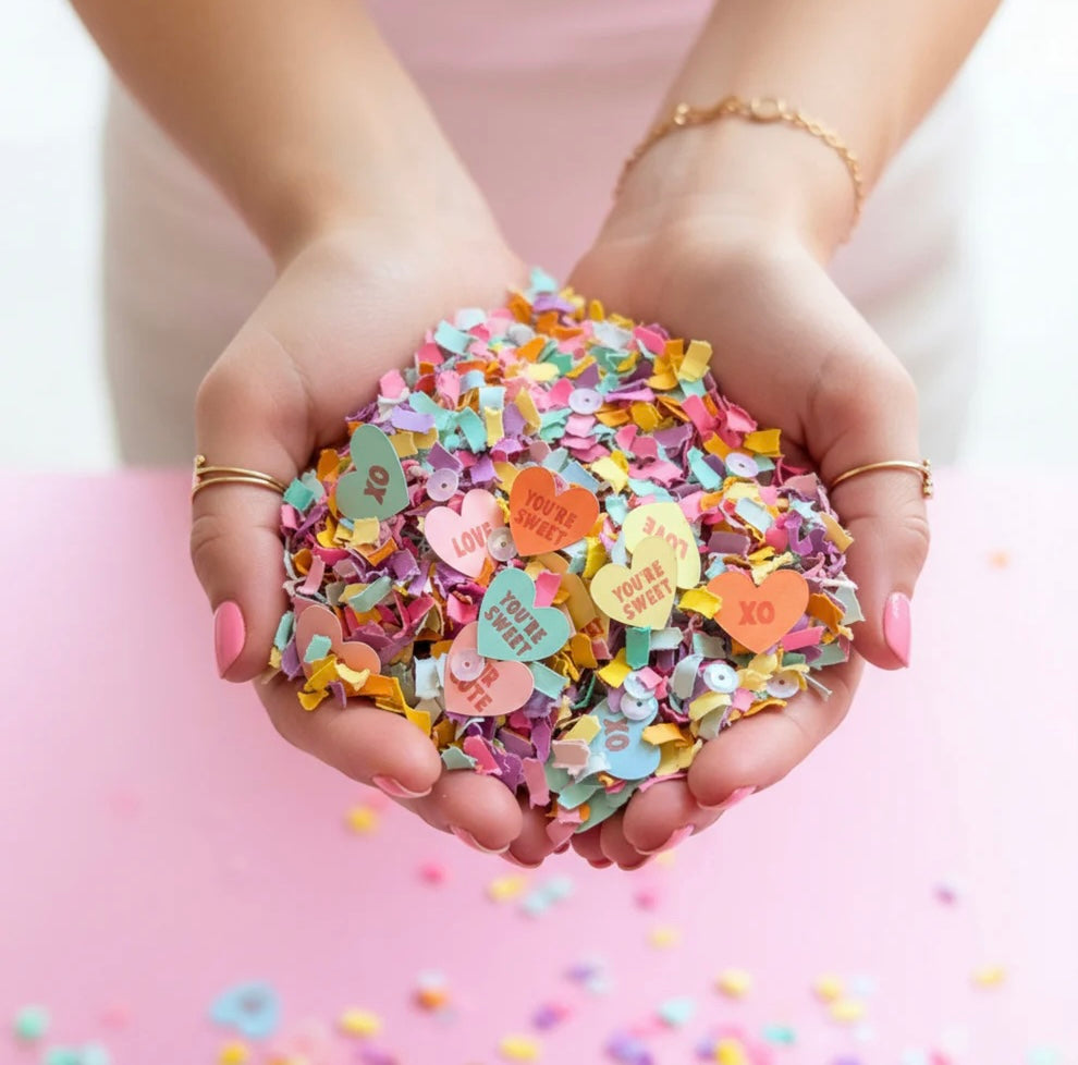 Confettis en forme de cœur pour la Saint-Valentin