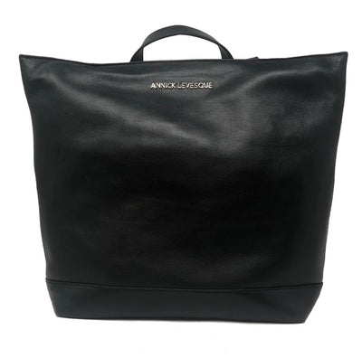 Anti-theft backpack in genuine leather, LORE by Annick-Levesque