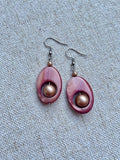 Boucles d'oreilles rose et champagne par lalouve