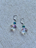 Boucles d'oreilles bulle de verre translucide par lalouve