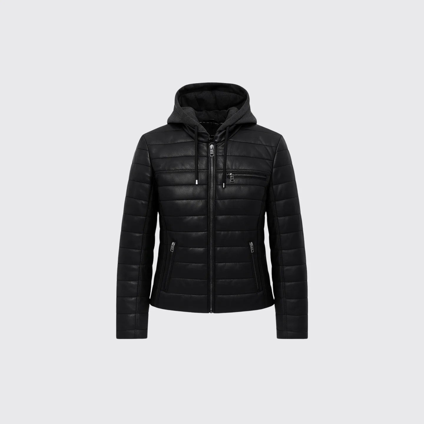 Veste en cuir matelassée Tina