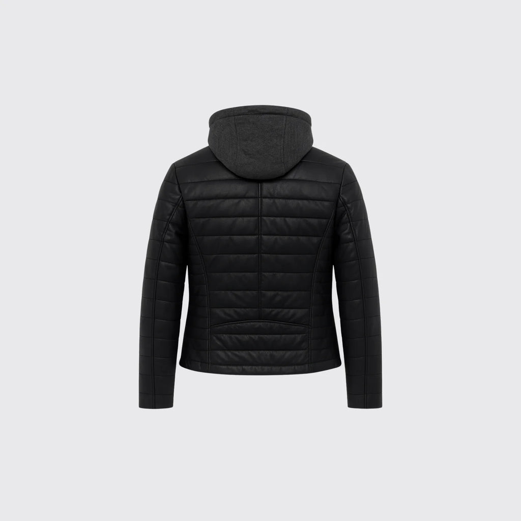 Veste en cuir matelassée Tina