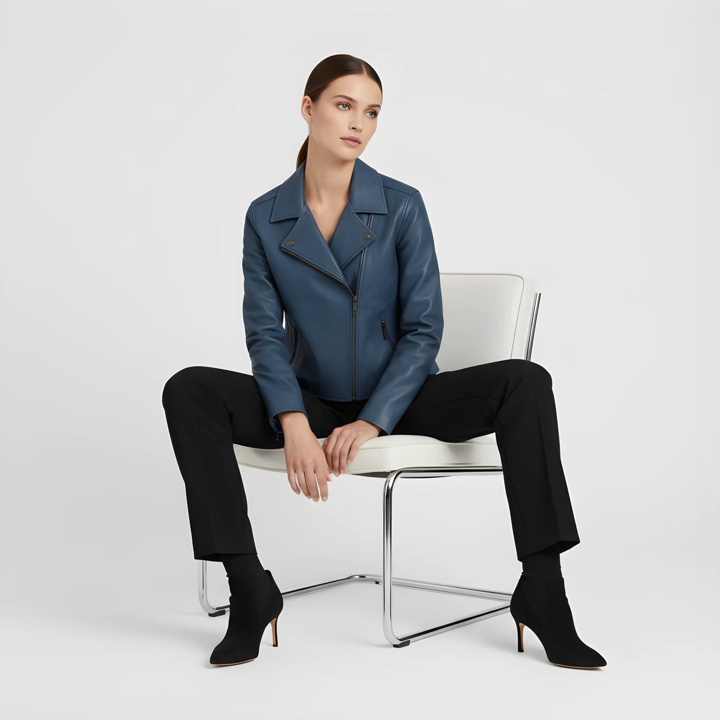 Veste en cuir Roxanne Moto