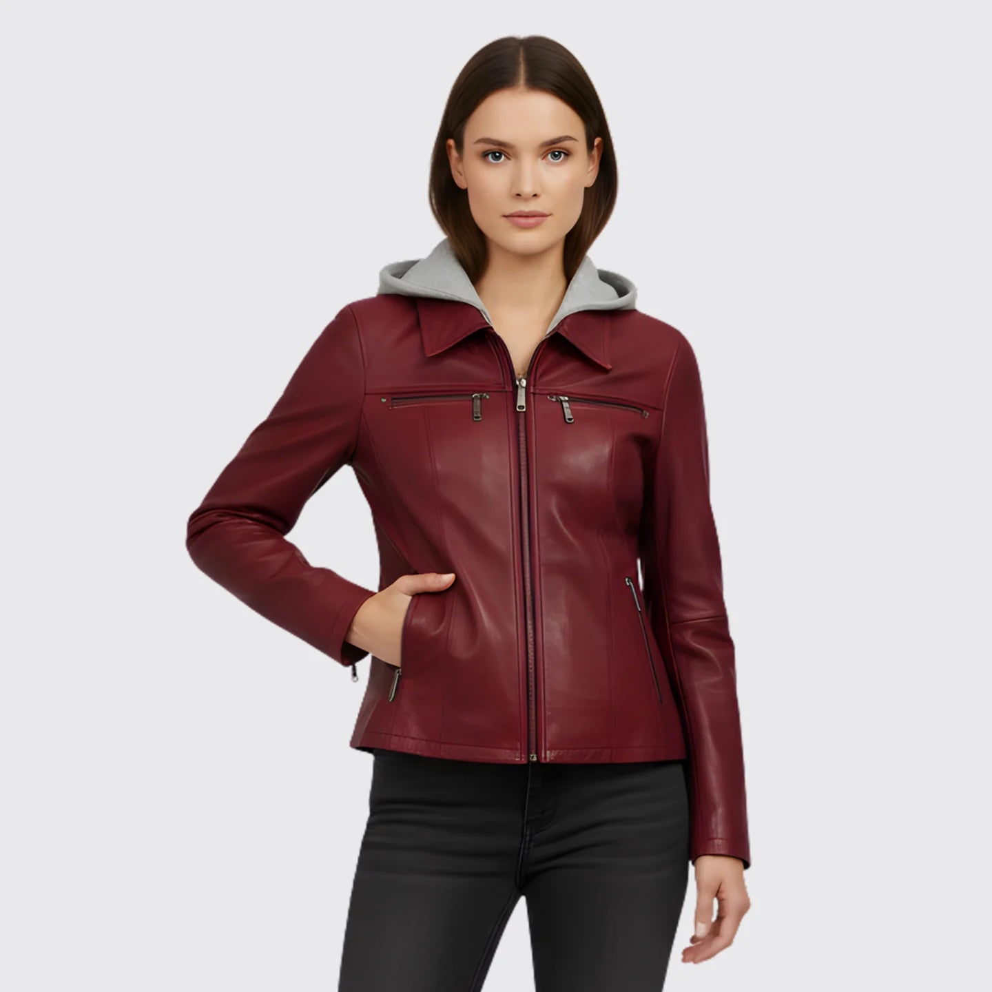 Veste en cuir mi-longue Chloé