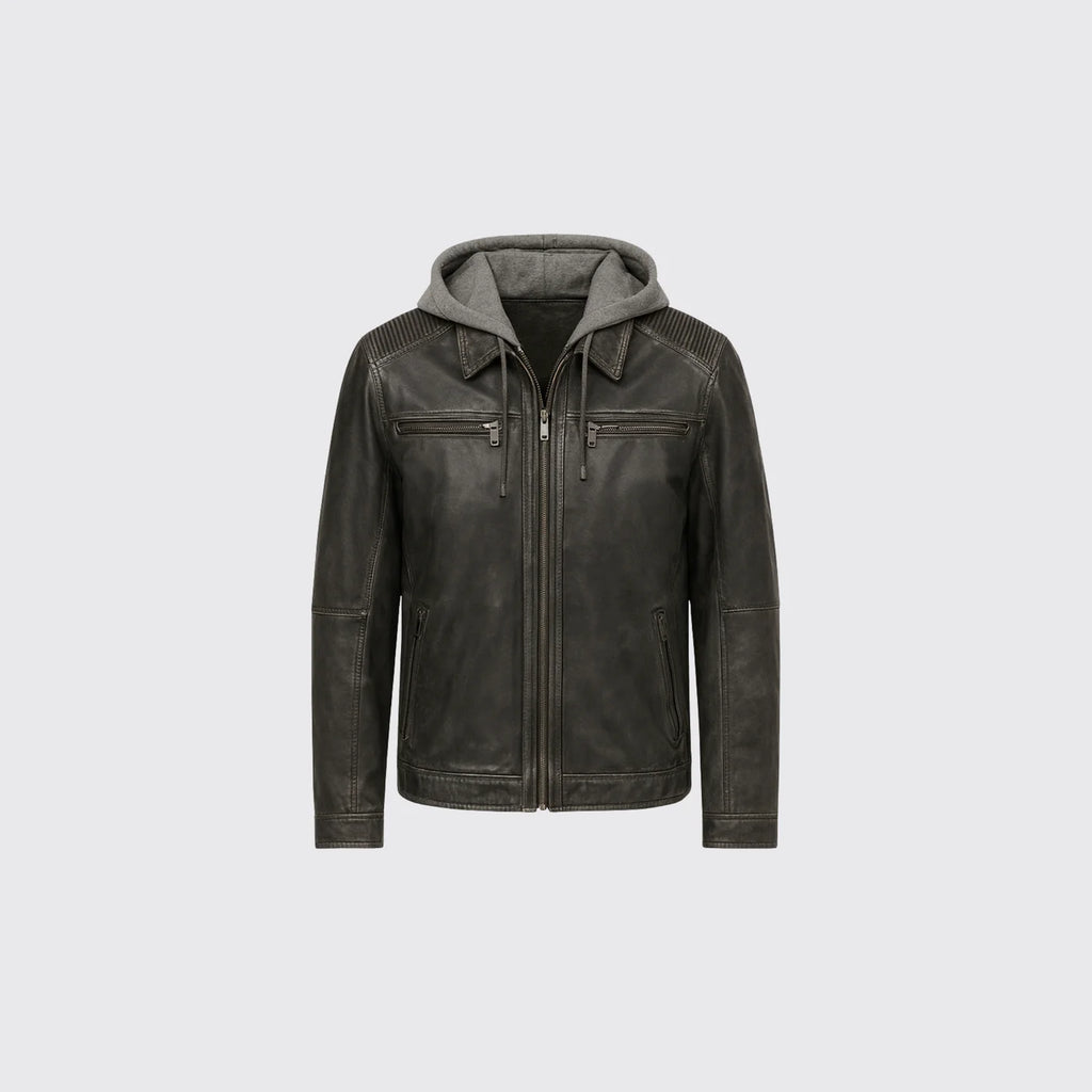 Veste en cuir antique robuste Arber