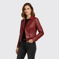 Veste en cuir Roxanne Moto