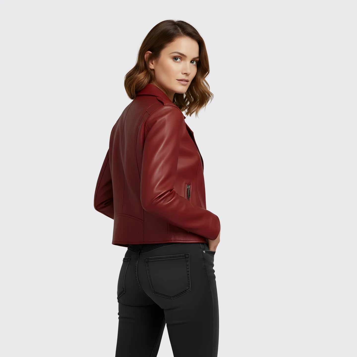 Veste en cuir Roxanne Moto
