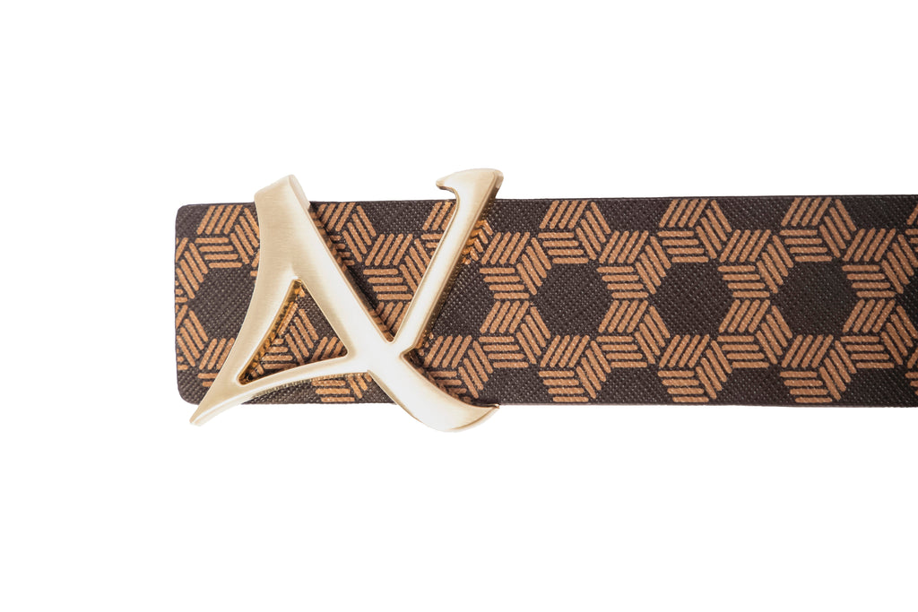 CEINTURE RÉVERSIBLE | SHELBY GOLD, brun