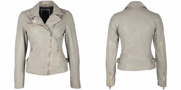 MANTEAU CUIR FEMME - SOFIA - Off White
