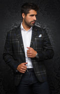 Veston | LEONARDO, black / indigo