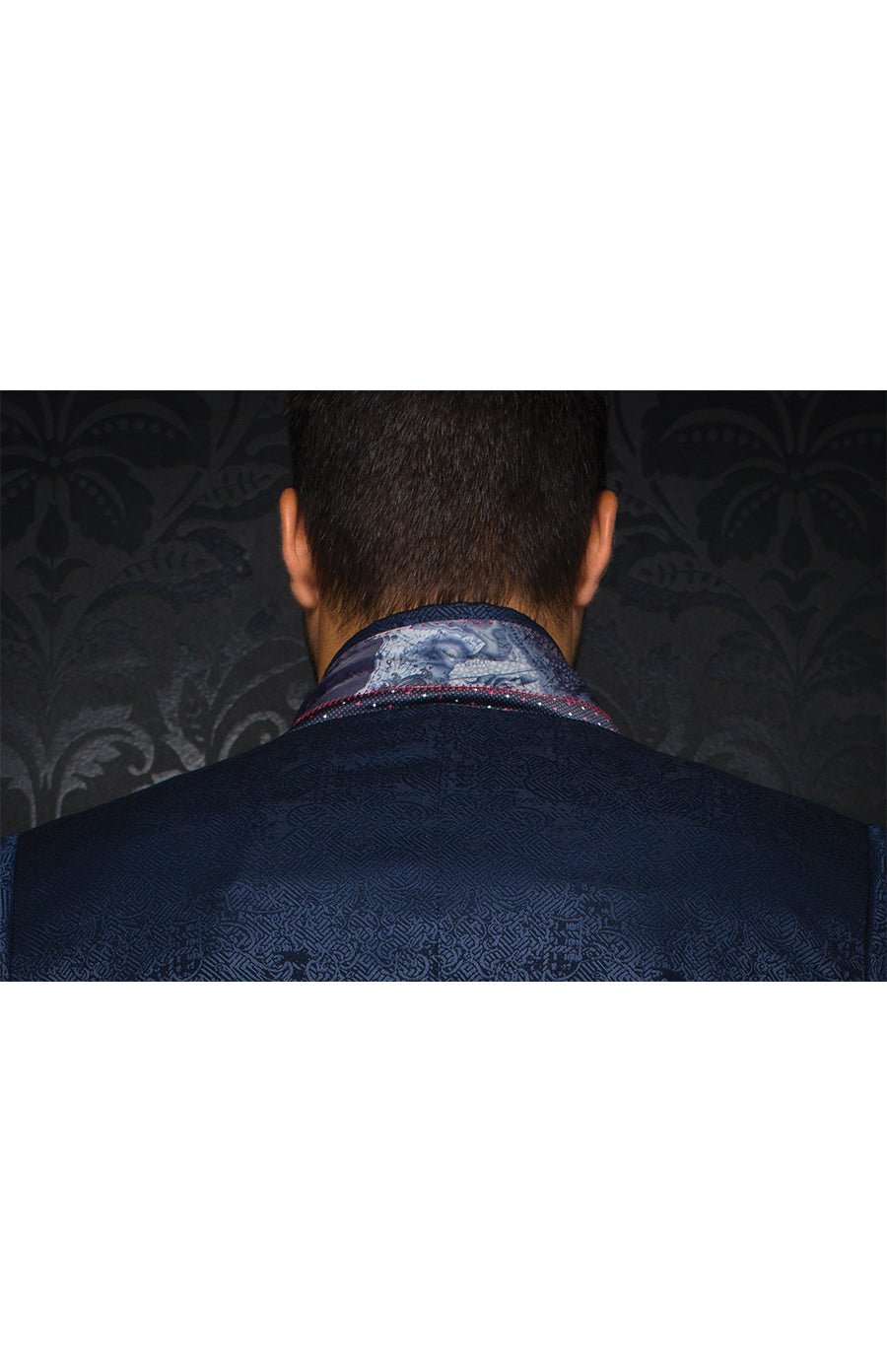 Veston | WILLIAM jacquard, navy