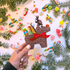 Boîtes à friandises mini piñata renne - Lot de 3 par Lula Flora - La Braderie de Mode Québécoise en Ligne