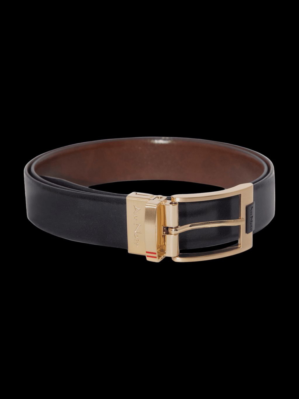 CEINTURE RÉVERSIBLE | DESOTO GOLD, noir-brun