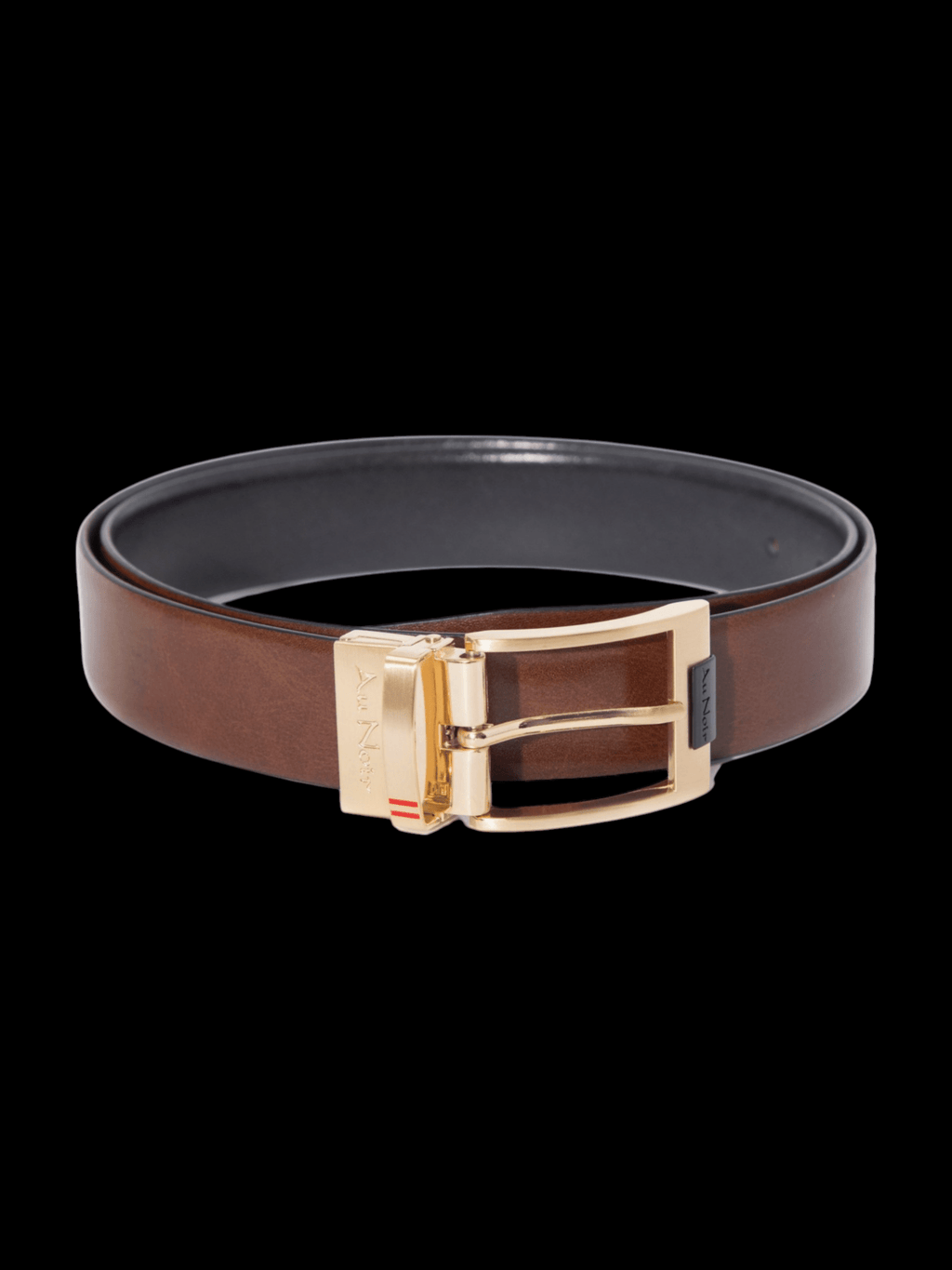 CEINTURE RÉVERSIBLE | DESOTO GOLD, noir-brun