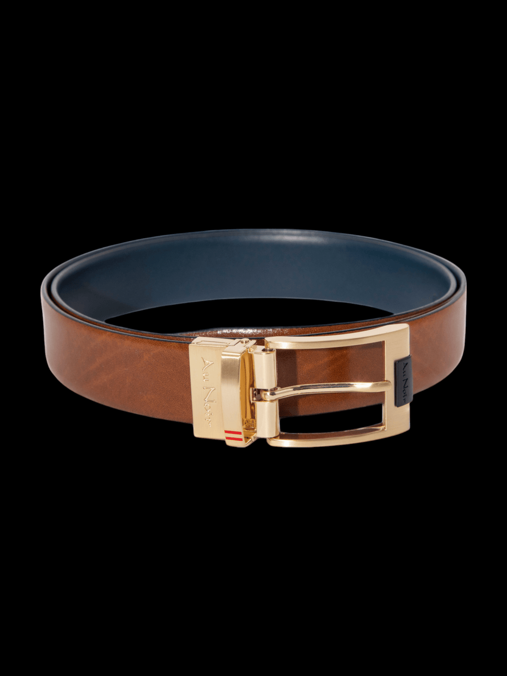CEINTURE RÉVERSIBLE | DESOTO GOLD, tan-navy