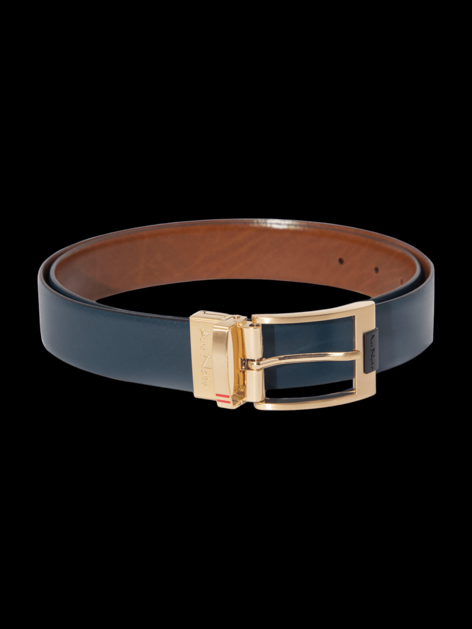CEINTURE RÉVERSIBLE | DESOTO GOLD, tan-navy