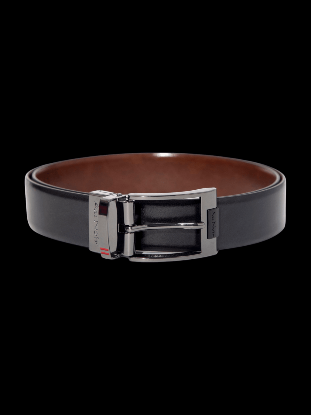 CEINTURE RÉVERSIBLE | DESOTO GUNMETAL, noir-brun