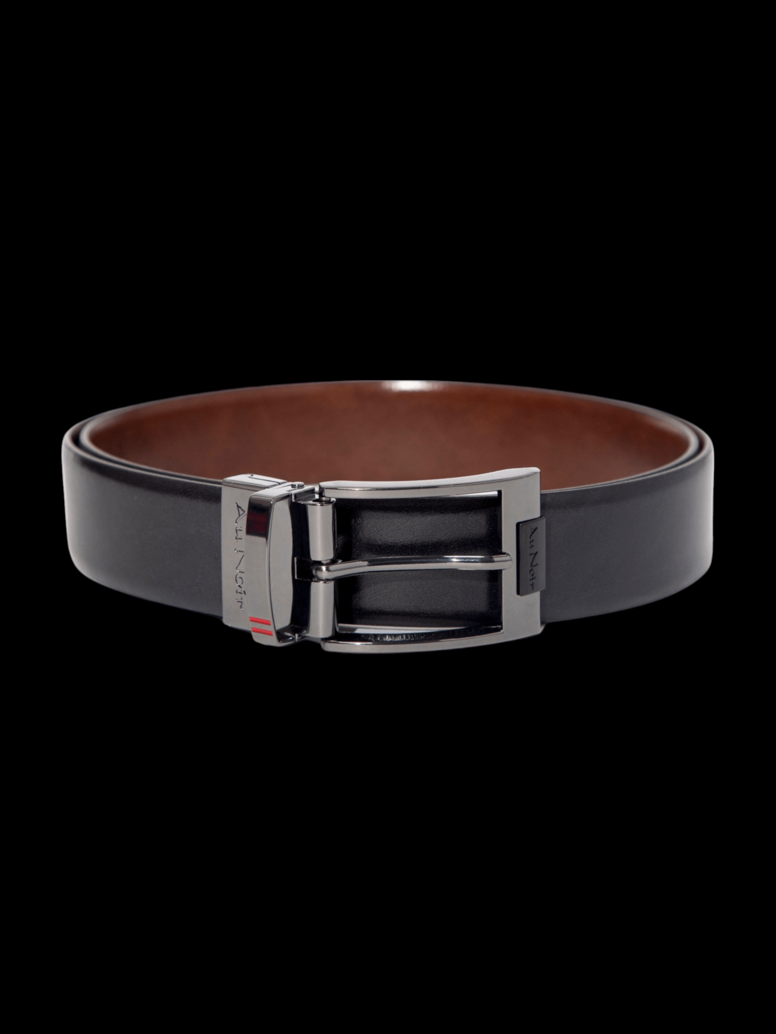 CEINTURE RÉVERSIBLE | DESOTO GUNMETAL, noir-brun