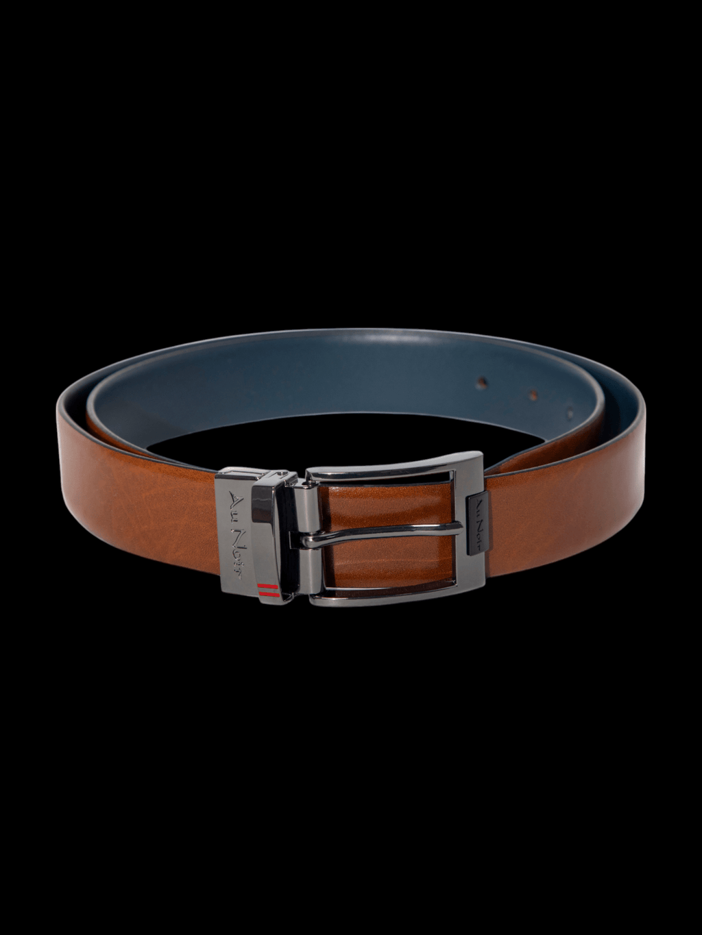 CEINTURE RÉVERSIBLE | DESOTO GUNMETAL, tan-navy