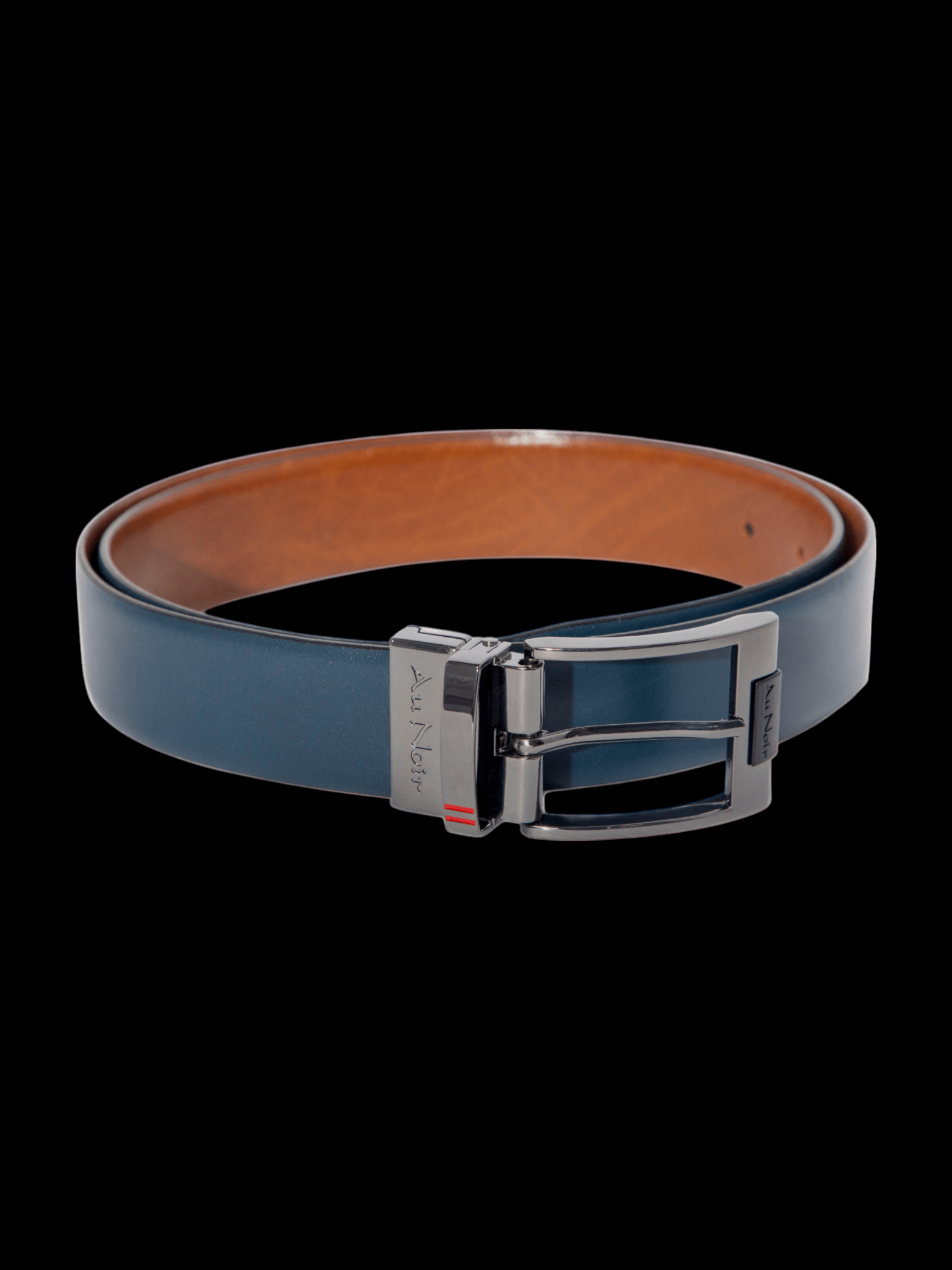 CEINTURE RÉVERSIBLE | DESOTO GUNMETAL, tan-navy