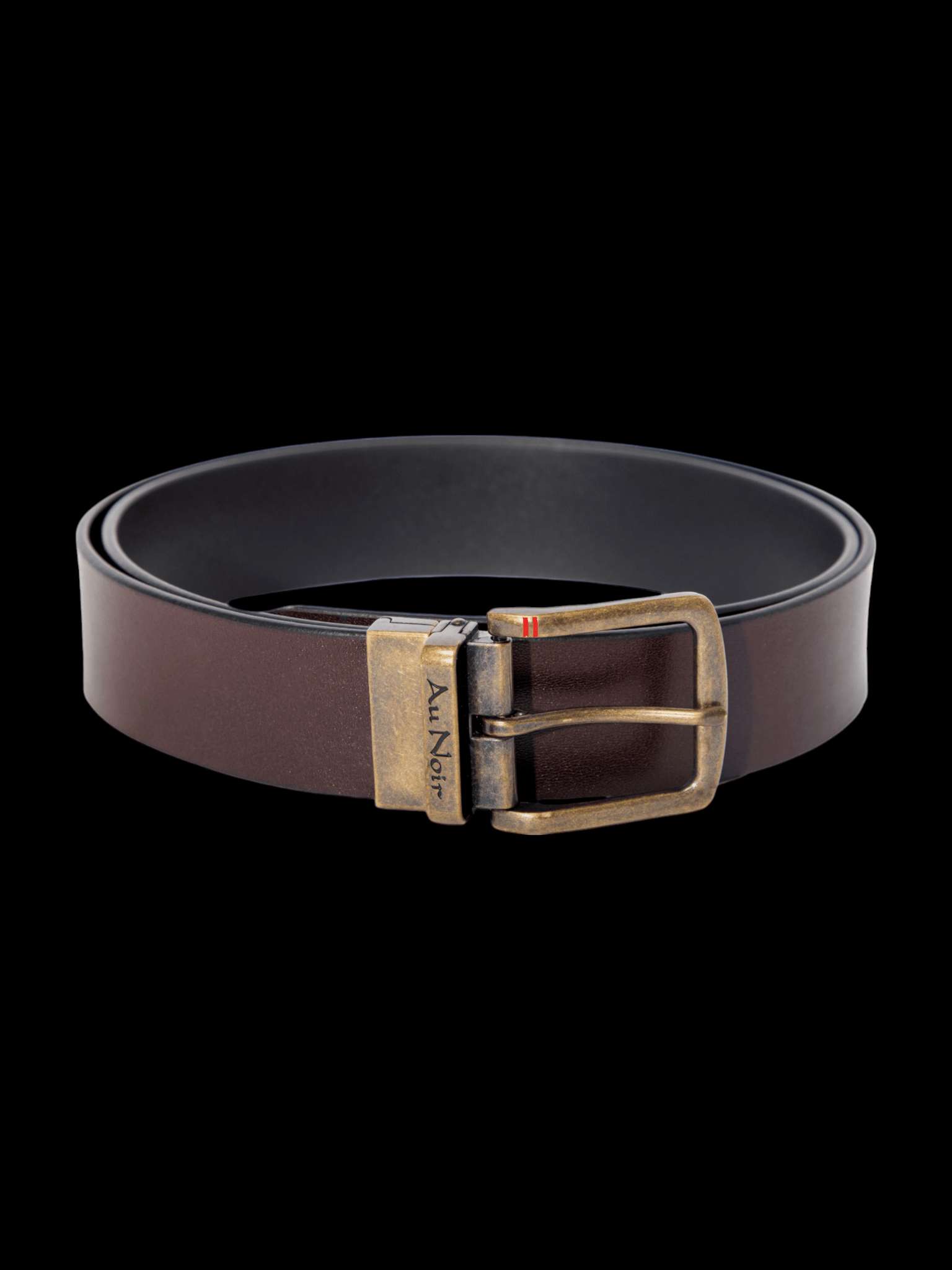 CEINTURE RÉVERSIBLE | STRAUSS BRASS, noir-brun